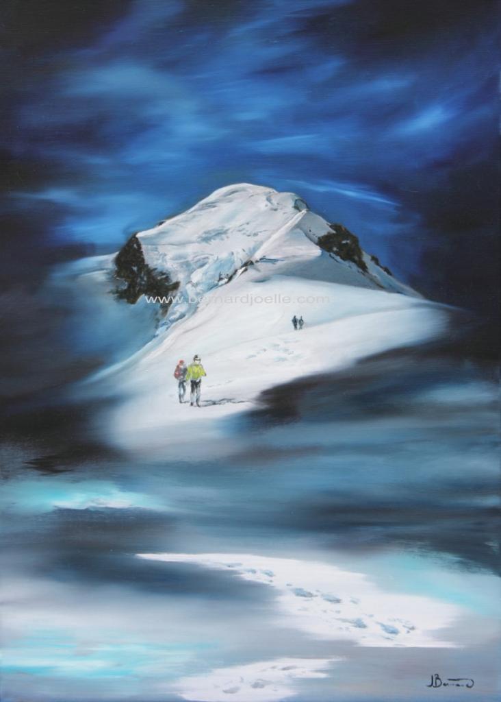 sur le mont-blanc 50/70cm