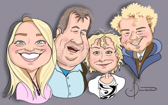 Caricatures en famille